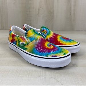 Vans Classic Slip On Unisex Tie Dye Sneakers Womens Size 9.5, Men Size 8